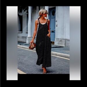 NWT SHEIN polka dot tie strap jumpsuit medium